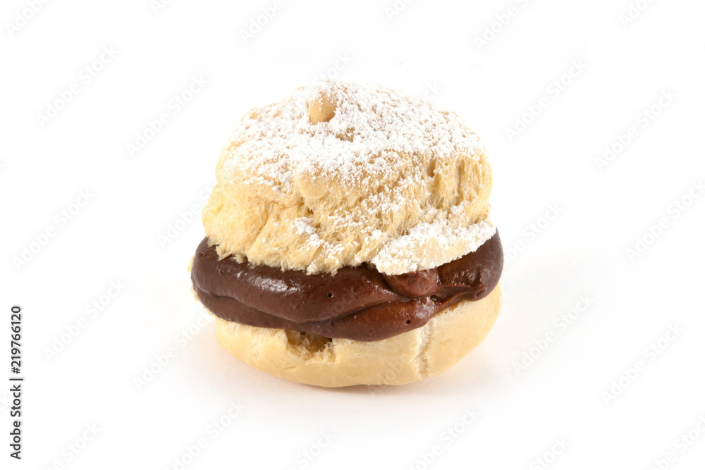 Bignè with chocolate cream. Bignè with chocolate cream.