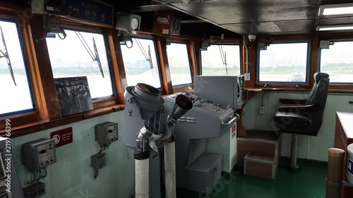 The wheelhouse of a battleship photo