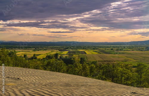 The treshold between green and sand photo