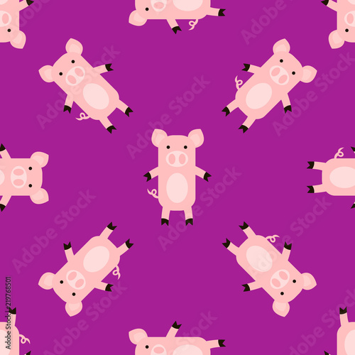 Cute pigs seamless pattern