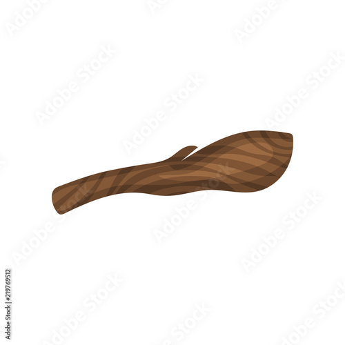 Truncheon, wooden club, stone age symbol, weapon of caveman vector Illustration on a white background