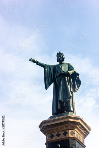 Monument to Dante Alighieri in Trento, Italy