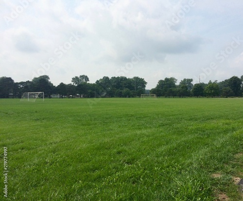 empty public park soccer field 