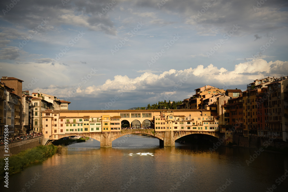 Sunset at Ponte Vecchio. Florence, Italy