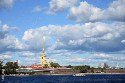 Old architecture of Saint Petersburg  Russia. Color photo.