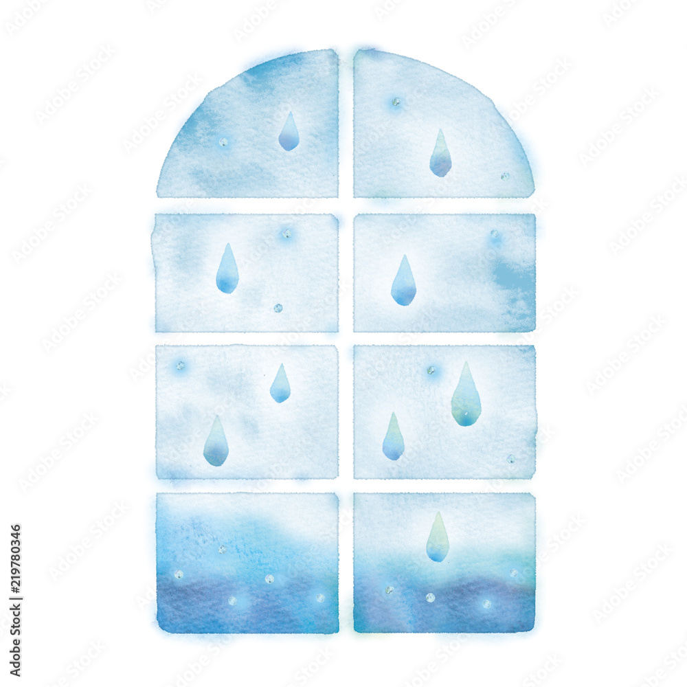 雨の窓のイラスト Stock Illustration Adobe Stock