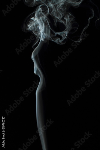  White smoke texture on black background