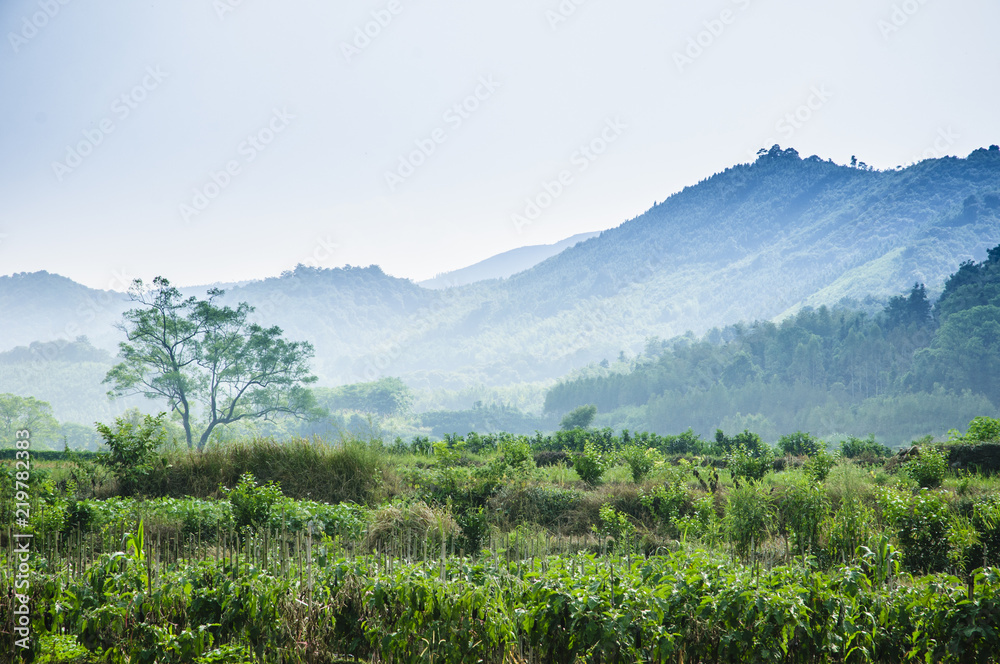 Mountains and countryside scenery