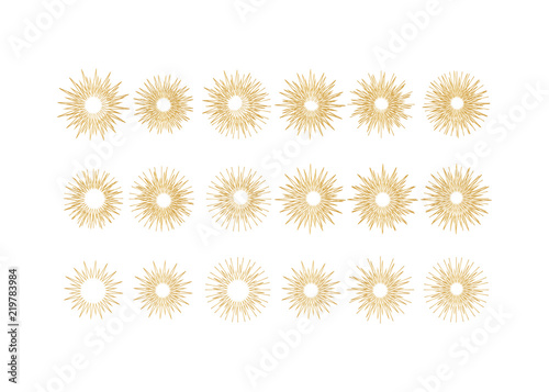 Sparkles icon set. Star element. Sparkle lights vector