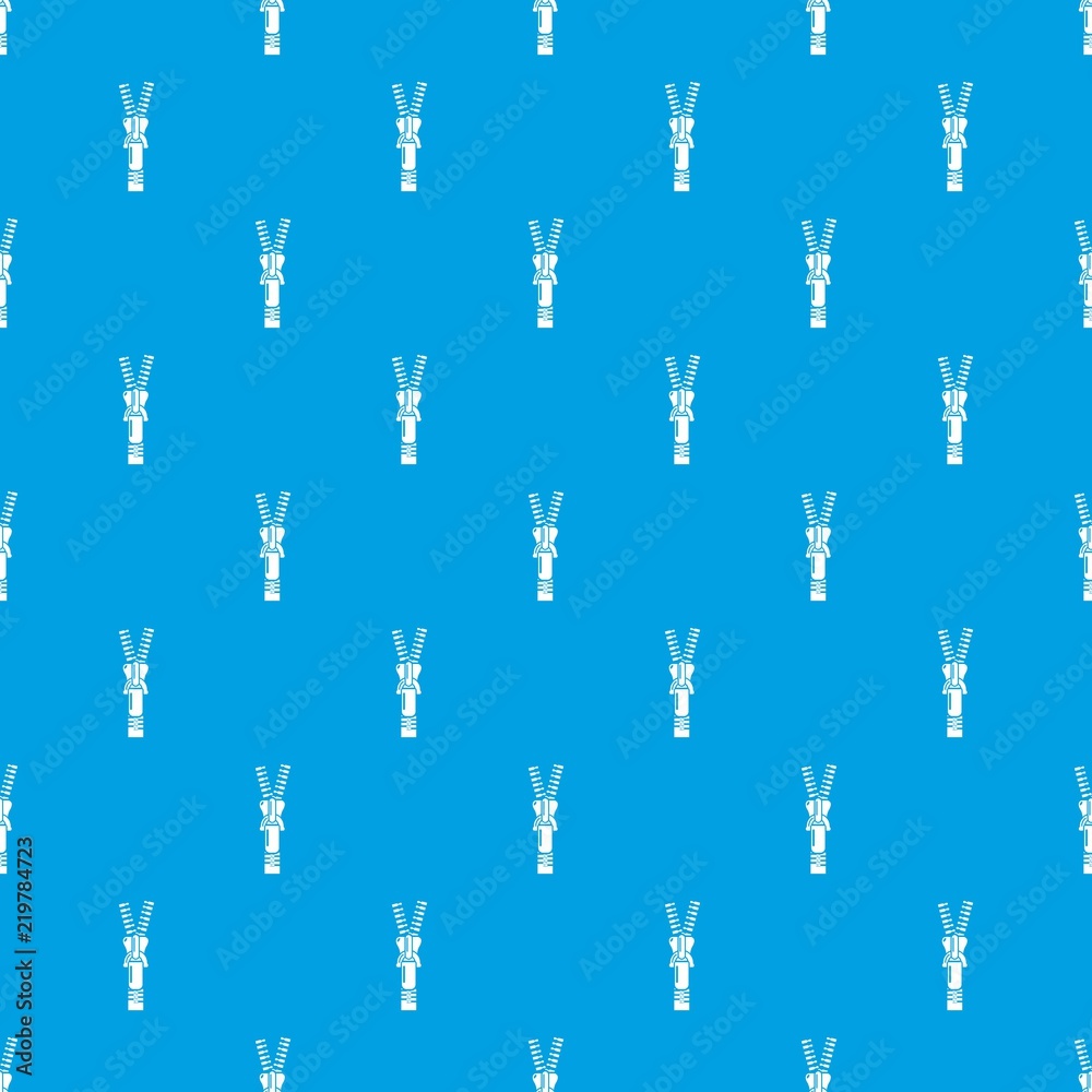 Half opened zip pattern vector seamless blue repeat for any use Half opened zip pattern vector seamless blue repeat for any use