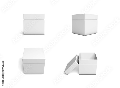 Set of blank boxes. Template for packaging design