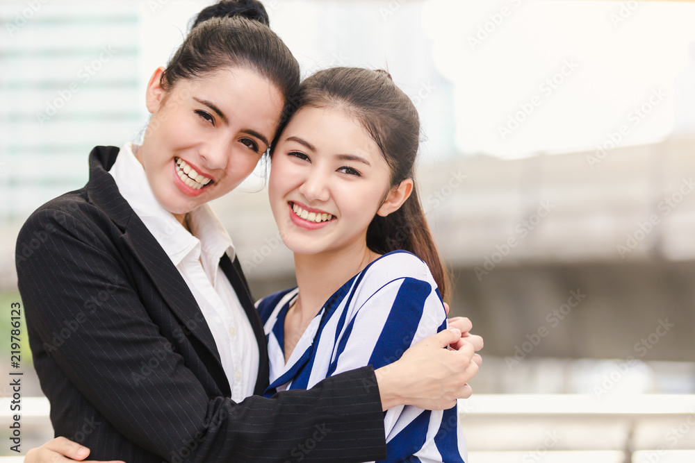 Women hugging each friend