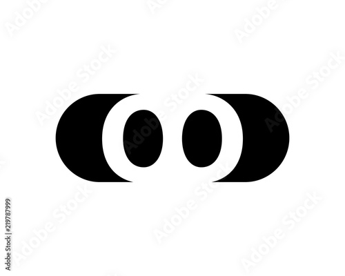 black silhouette initial typography alphabet font typeset logotype image vector icon