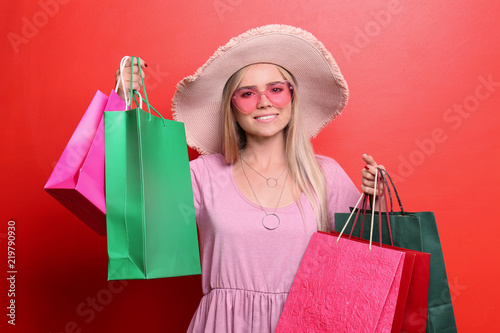 Beautiful young woman with ...