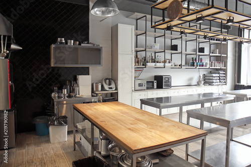 Interior of professional kitchen in restaurant © Pixel-Shot