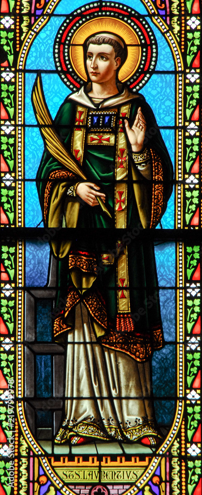 St. Lawrence,stain glass
