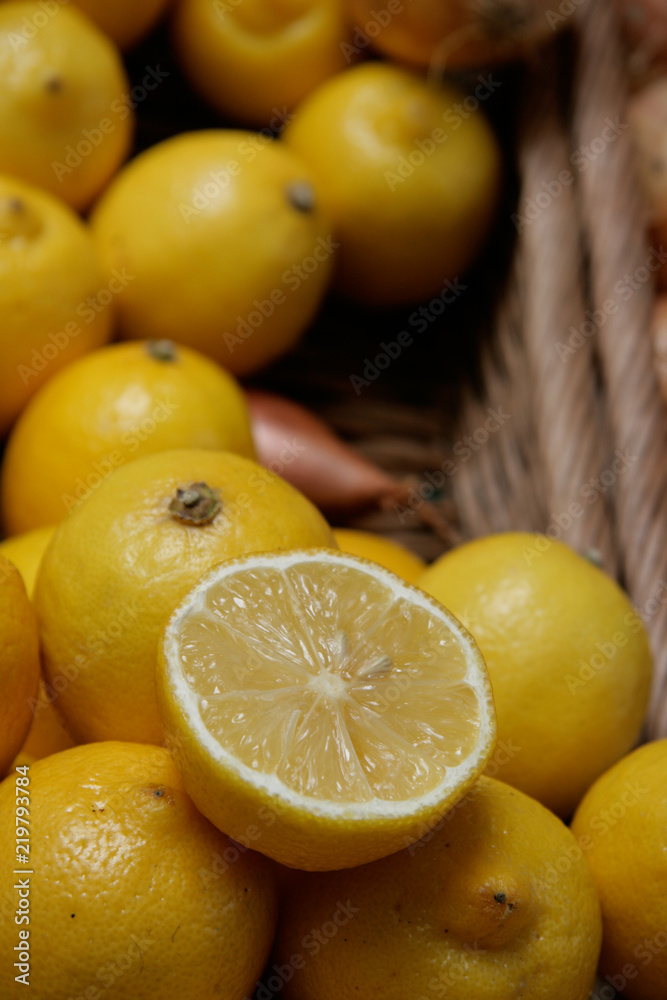 Slice half of orange Slice half of orange