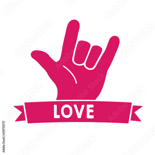 Love Sign Language Pink