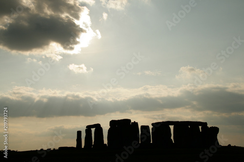 Silhouette sence of stonehenge, England