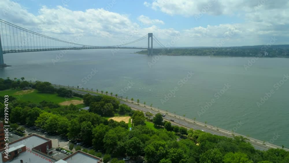 Aerial New York Harbor Verrazano Bridge 4k 24p Aerial New York Harbor Verrazano Bridge 4k 24p