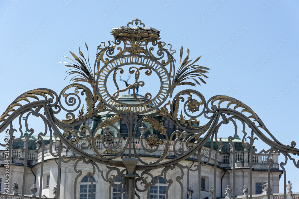 Stupinigi - Torino - Cancello con decorazioni in ferro battuto