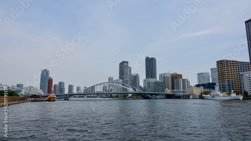 Tokyo Skyline  Tokio Stadtansicht vom Sumida Flu   aus