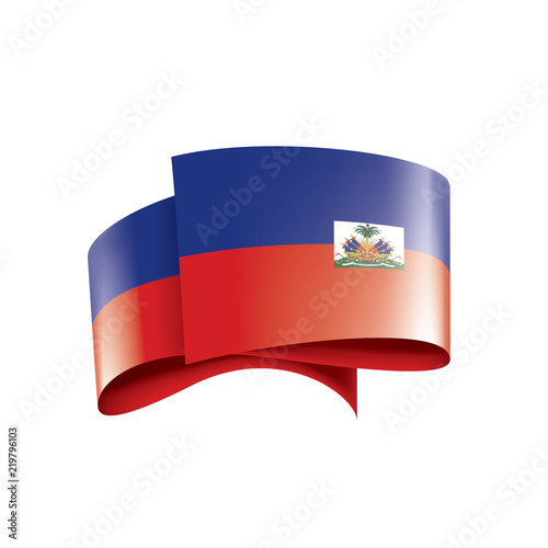Haiti flag  vector illustration on a white background