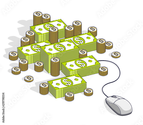 Online finance concept, web...