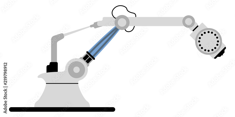Isolated robotic arm icon Isolated robotic arm icon