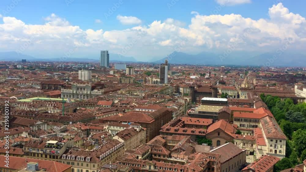 View from above Turin, Italy on a clear day View from above Turin, Italy on a clear day