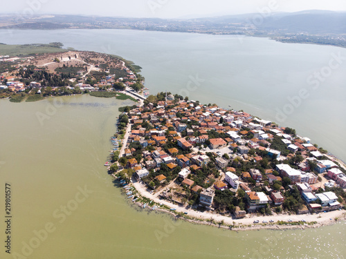 Aerial View of Golyazi Peninsula at Bursa / Turkey photo