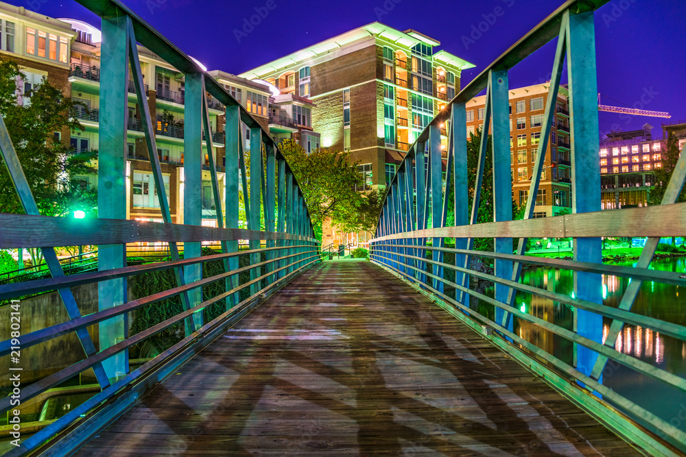 Reedy River Bridge in Downtown Greenville, South Carolina