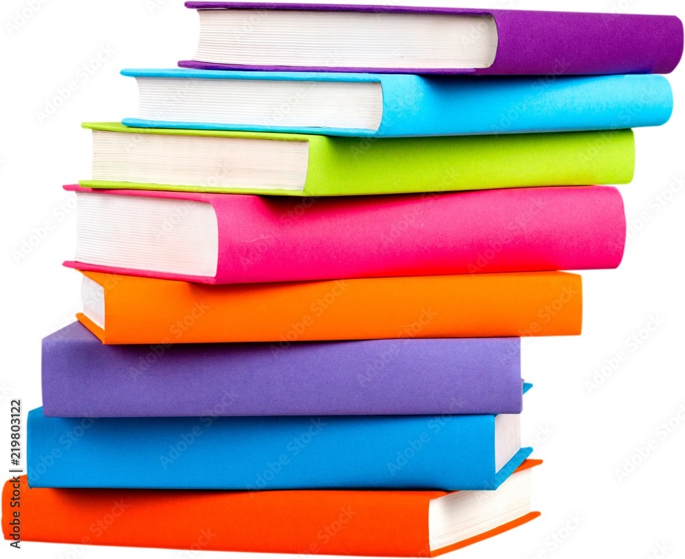 Stack of blank textbooks - isolated image Stack of blank textbooks - isolated image