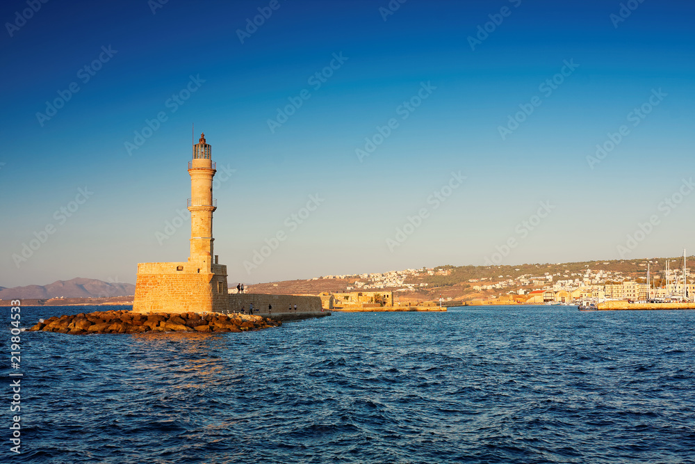 Lighthouse in Chania, Crete, Greece