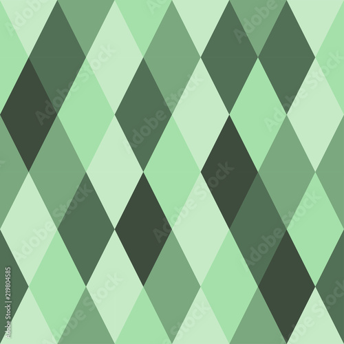 Wallpaper Mural Seamless pattern of rhombuses of green hues Torontodigital.ca