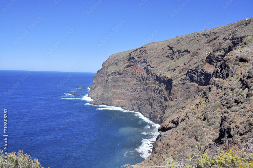 Steilküste auf der Insel La Palma, Spanien, Europa