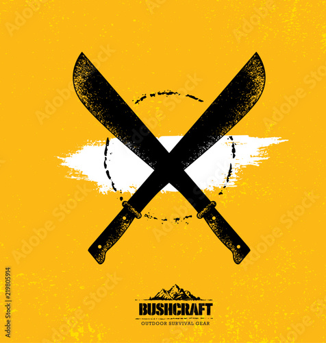 Adventure Mountain Survival Gear Hike Creative Motivation Concept. Extreme Outdoor Design Vector