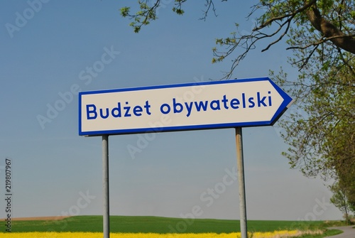 Obraz na płótnie Budżet obywatelski w salonie