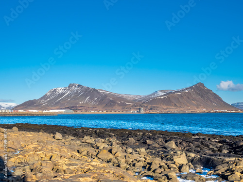 Peninsula in Akranes, Iceland photo