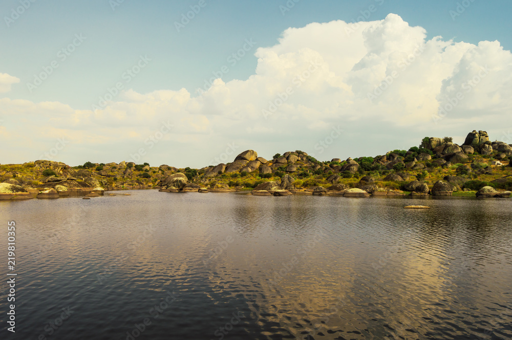 Natural monument of Los Barruecos in Malpartida de Caceres, Extremadura. Place where Game of Thrones series was filmed. Important geological point.