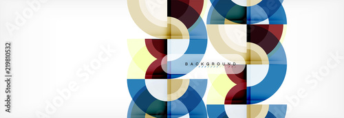 Vector circular geometric abstract background