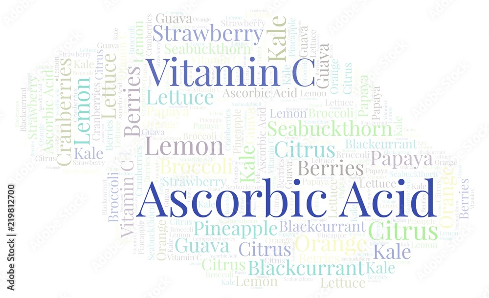 Obraz premium Ascorbic Acid word cloud.
