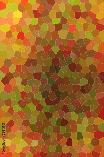 Good abstract illustration of brown, red and green bright Little hexagon. Good background for your needs.