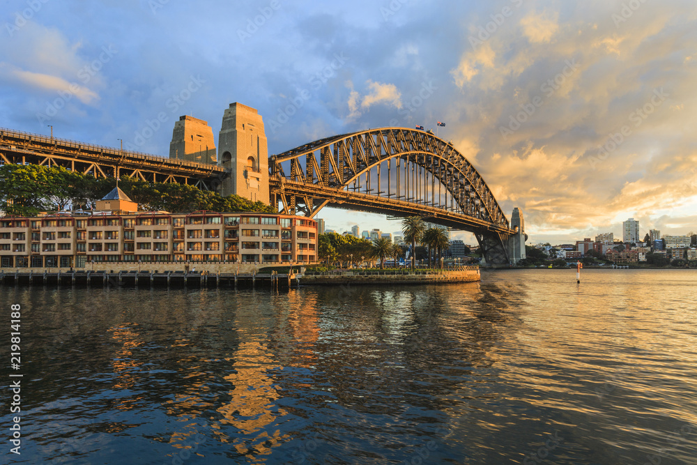 Sydney Harbour Bridge Australia Spectacular Early Morning Light