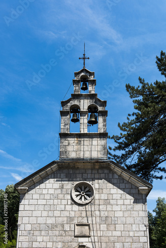 The beautiful small Vlach church in the old capital of Montenegro Centinje. Dating from around 1450. photo