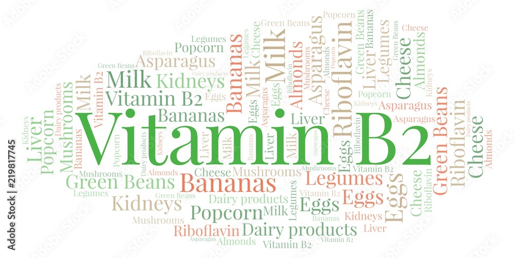 Obraz premium Vitamine B2 word cloud.
