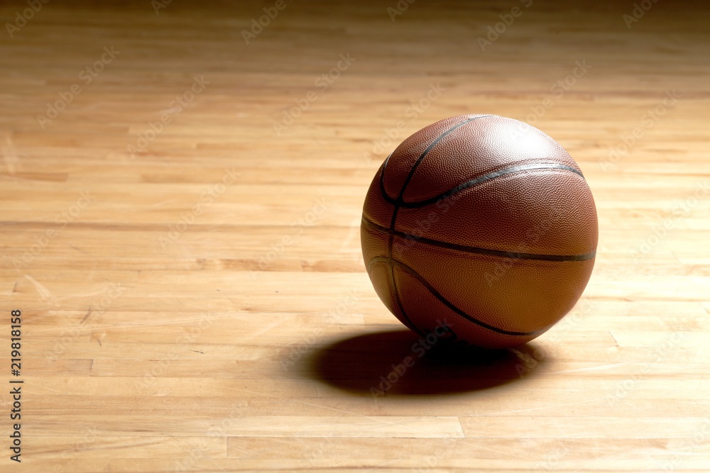 Obraz premium Basketball Ball on a Court
