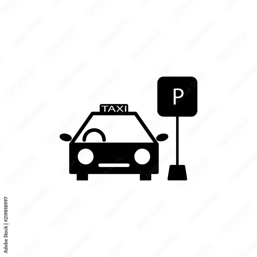 Parking outline taxi icon transport of visit Parking outline taxi icon transport of visit