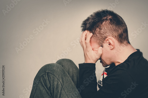 Obraz na plátně A man cries