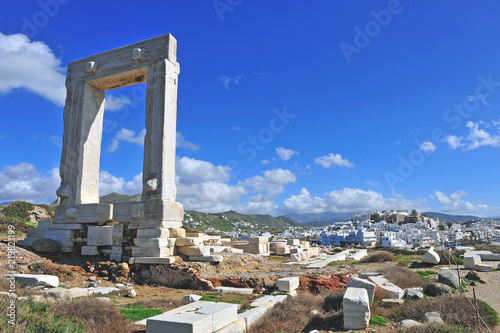 Ancient temple ruins on Naxos island